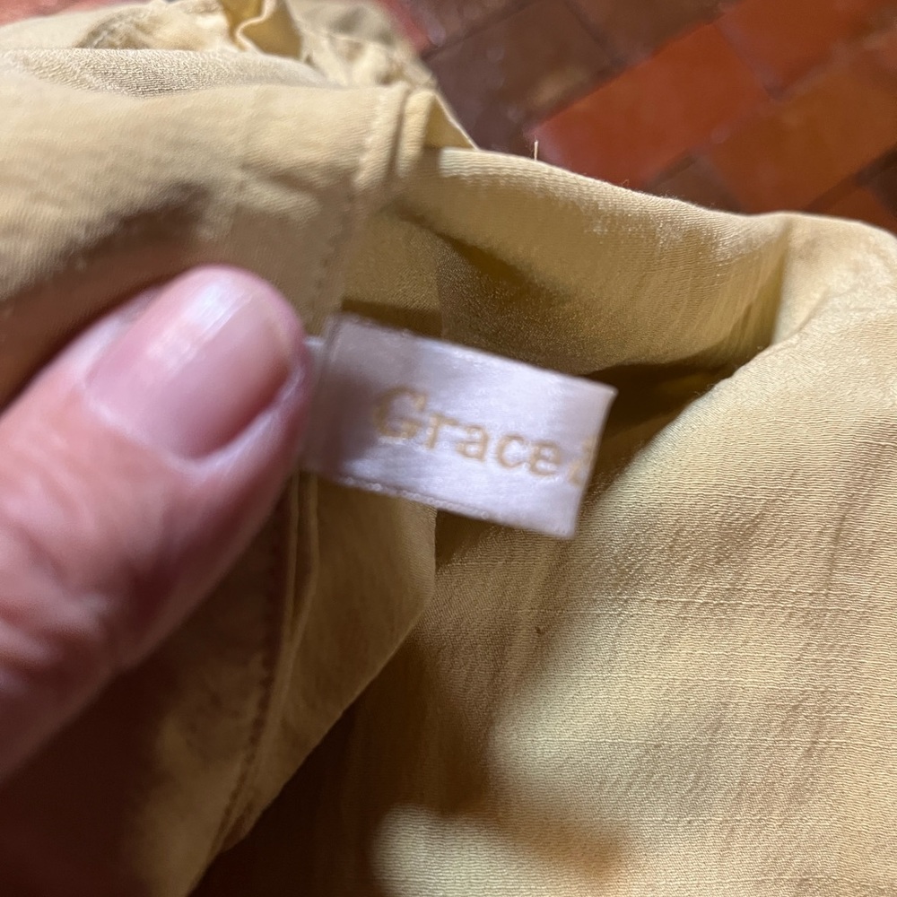 Grace & Chili vintage style DRESS SMALL soft Mustard color NWT 2011 - Picture 8 of 9